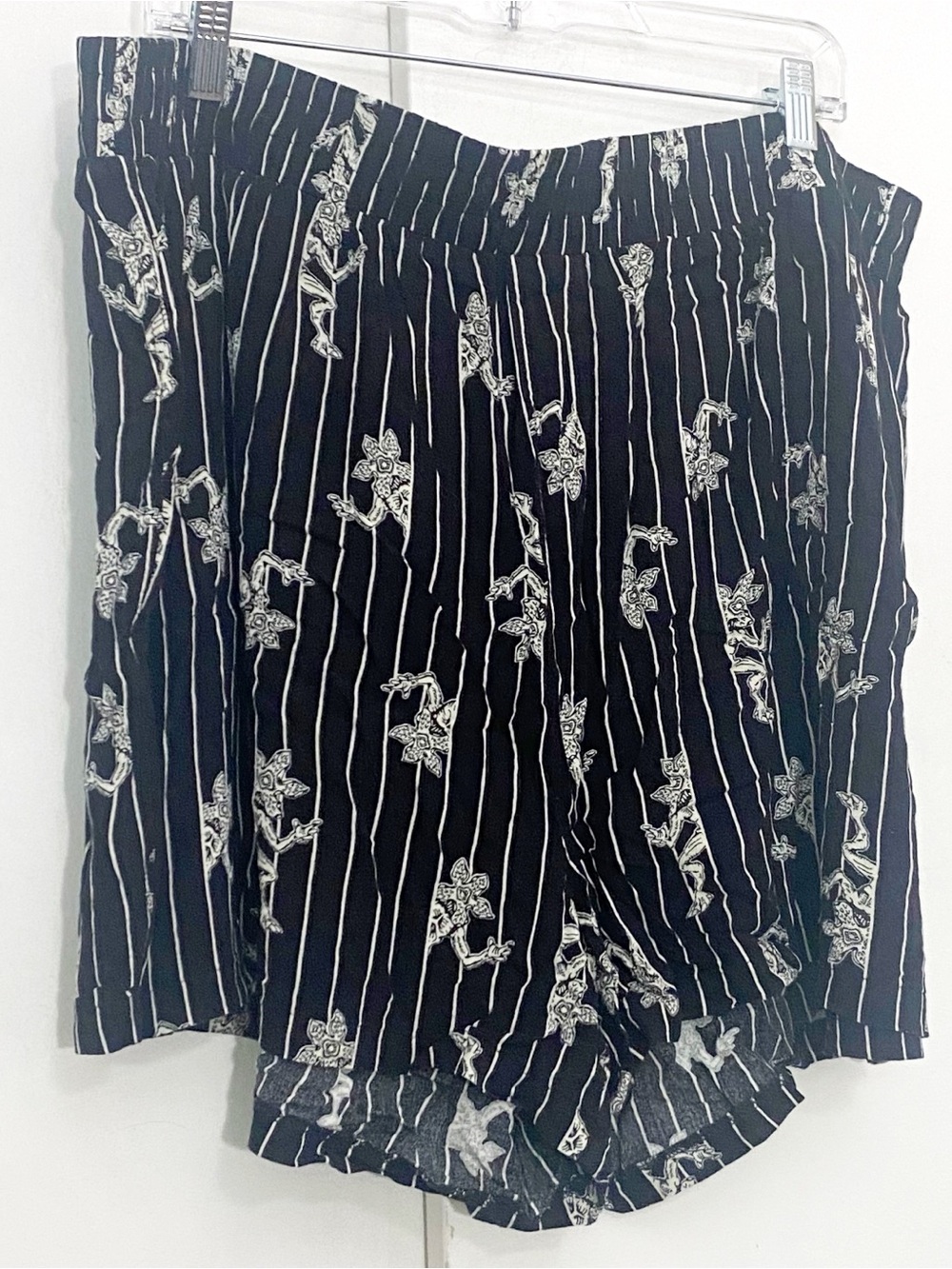 Stranger Things Black Striped Character Shorts 3X